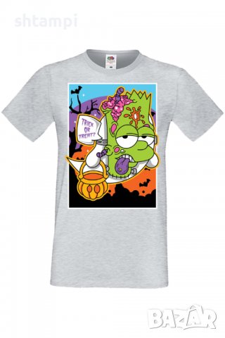 Мъжка тениска,The Simpsons Bart Simpson 02,Halloween,Хелоуин,Празник,Забавление,Изненада,Обичаи,, снимка 5 - Тениски - 38136320
