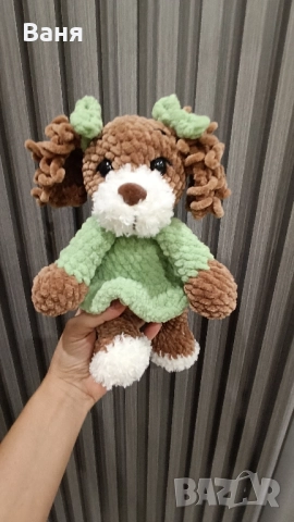 Ръчно плетено кученце, снимка 9 - Плюшени играчки - 52260220