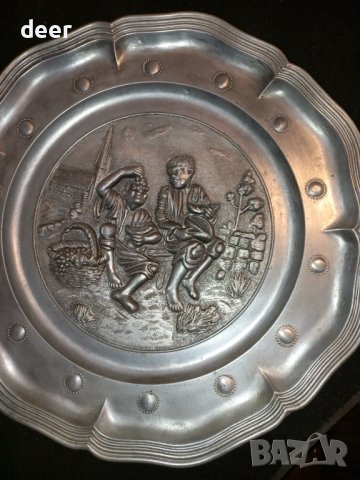 Голяма цинкова чиния за стена, снимка 4 - Картини - 43427946