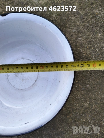 Стара емайлирана купа, снимка 2 - Антикварни и старинни предмети - 53131320