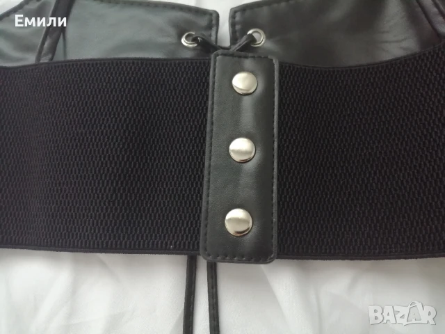 Кожен корсет-колан с презрамки и връзки р-р M и L , снимка 9 - Корсети, бюстиета, топове - 50862322