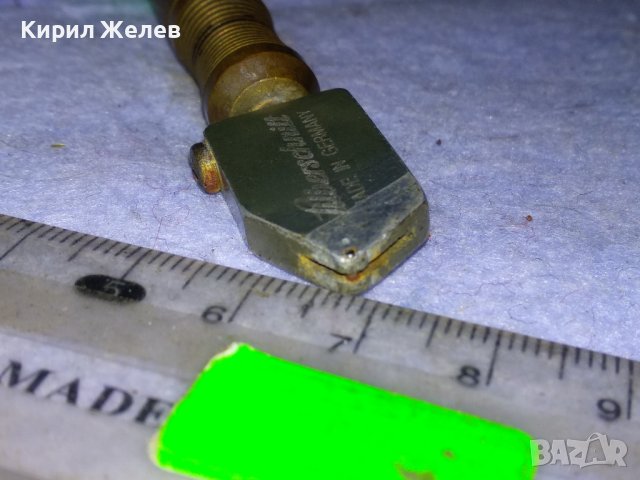 Lilberschnitt MADE in GERMANY Стар ВИНТИДЖ ЕЛМАЗ За СТЪКЛО с БРОНЗОВА ДРЪЖКА - ЛИПСВА КАМЪЧЕТО 41321, снимка 11 - Антикварни и старинни предмети - 43650931