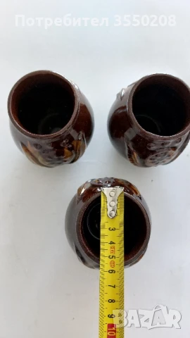 Чаши керамика, 3 броя, снимка 7 - Чаши - 51148978