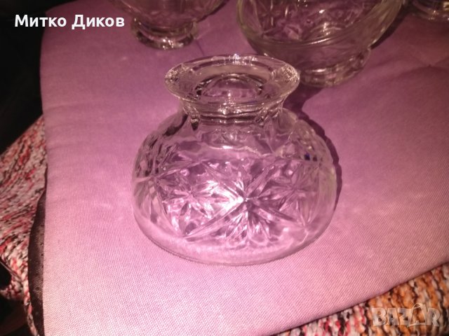 Кристална /сто процента /купа нова -5 броя Н-69мм фи 115мм и дебел. 5мм сладолед-ядки и др., снимка 6 - Други - 43956606