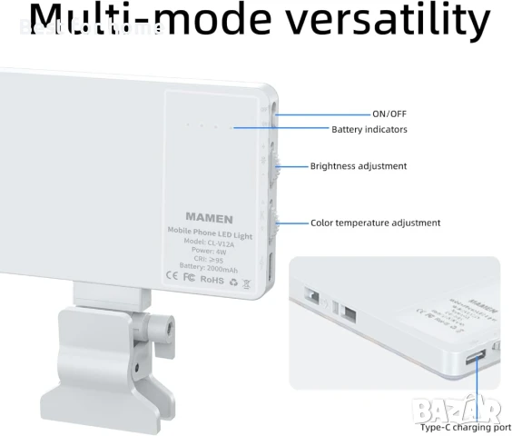 Преносима селфи лампа SHGUMITE с 80 LED диода , снимка 4 - Друга електроника - 50992166
