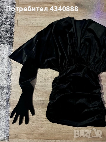 Дамска кадифена рокля, снимка 2 - Рокли - 52860509