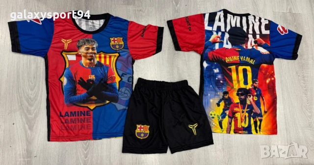 Ламин Ямал  детски екипи в 6 цвята титулярни и резервни Барселона ново, снимка 3 - Футбол - 51226761
