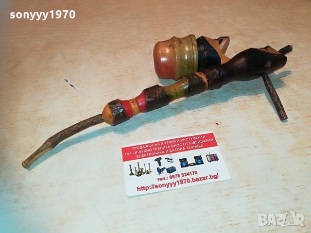 КРАСИВА ДЪРВЕНА ЛУЛА 30х13х6см 2004211050, снимка 5 - Колекции - 32615167