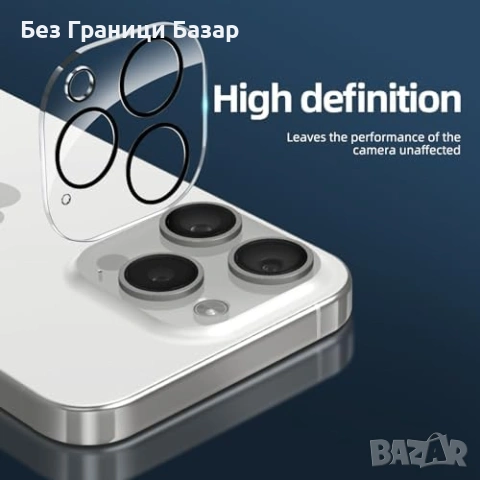 Нов iPhone 15 Pro протектор за екран и камера 9H комплект 4 в 1 Защита Айфон, снимка 3 - Фолия, протектори - 53088309