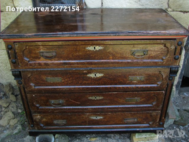 Античен скрин орех-19 век, снимка 2 - Антикварни и старинни предмети - 33551793