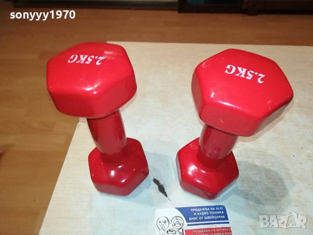 ГИРИ 2Х2,5КГ С ГУМЕНО ПОКРИТИЕ 0912232122, снимка 4 - Фитнес уреди - 43342800