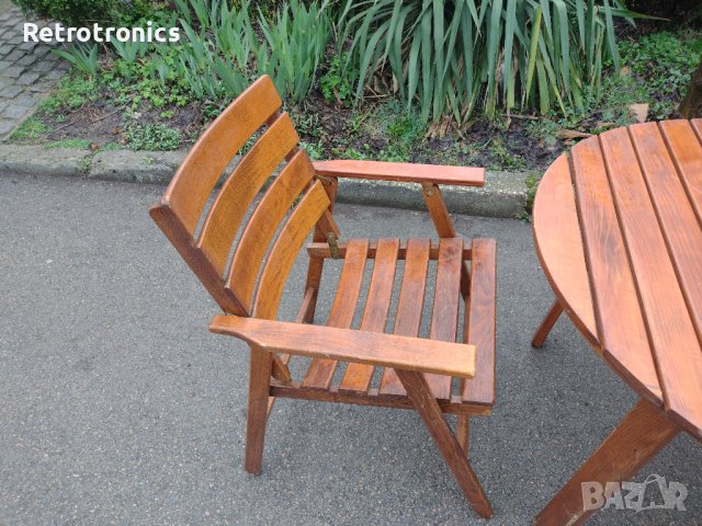 Сгъваема градинска маса и столове, снимка 3 - Градински мебели, декорация  - 40116743