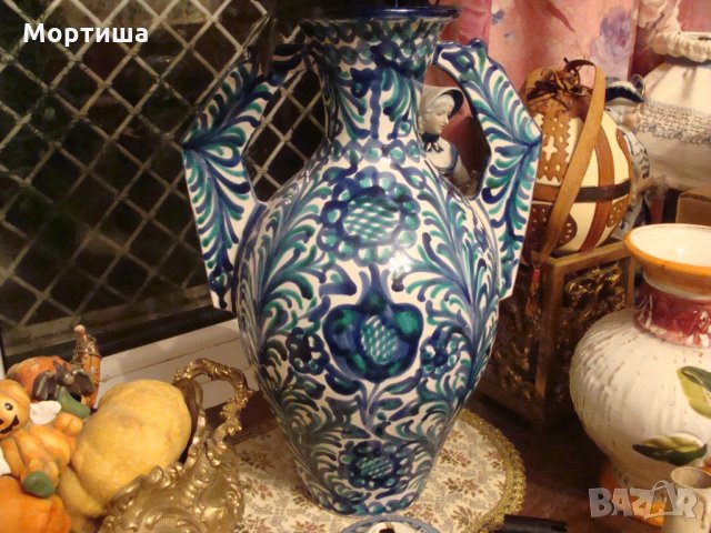 АРТ НУВО огромна колекционерска порцеланова ваза , снимка 2 - Антикварни и старинни предмети - 26591577