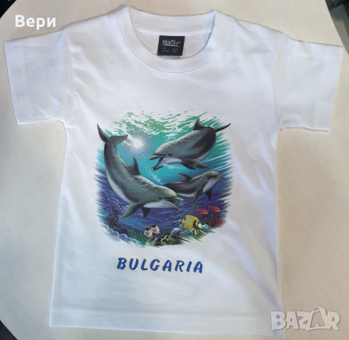 Нова бебешка тениска с трансферен печат Делфини, Морско дъно, снимка 5 - Бебешки блузки - 28454214