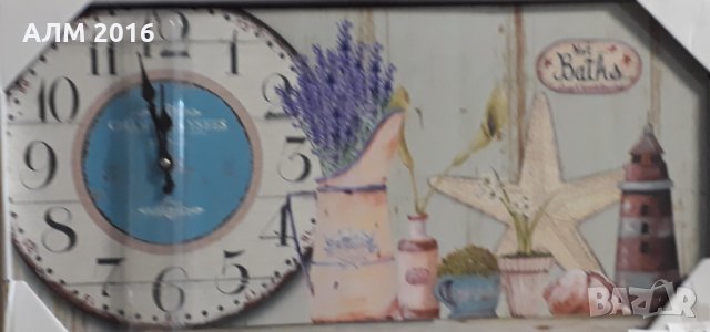 Часовник картина с морски мотиви, снимка 2 - Стенни часовници - 33109953