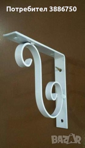 Конзоли , рафтодържачи стойки и ъгли за рафтове и етажерки от ковано желязо, снимка 9 - Други - 43896788