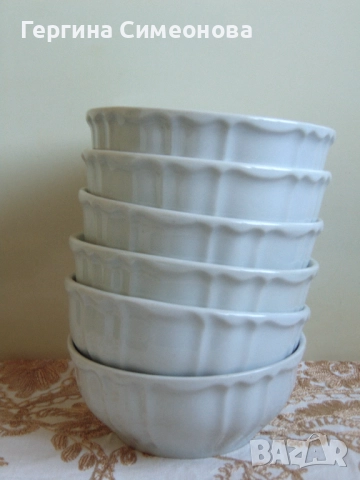 Шест купички стар български порцелан, снимка 11 - Чинии - 52775394