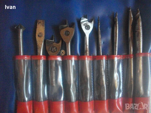 К-т Дърводелски Свредла-Старо Качество-WEST GERMANY-Dolpelst Gernacht-10-24мм-В Калъф-Инструменти