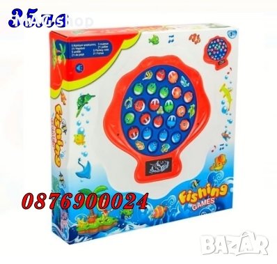 ПРОМО! Настолна игра 21 Рибки с 5 въдици Детска играчка риболов музикална със звук ИЛИ мини игра 12 
