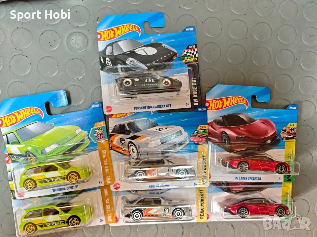 Hot wheels Audi, Honda, McLaren, Porsche 