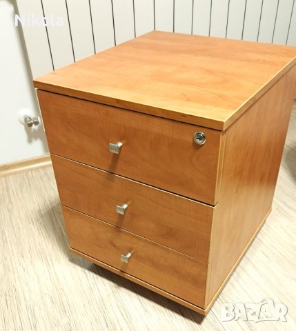 Шкафче за бюро на колела - контейнер със заключване 46/50/58см, снимка 6 - Шкафове - 43541071