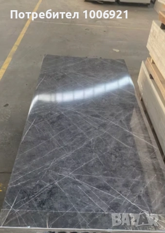 Пвц панели, плоскости сив камък, гланц