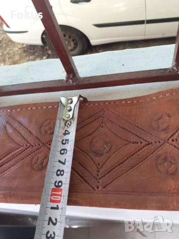 Уникален широк хайдушки кожен колан с паласки - силях, снимка 6 - Антикварни и старинни предмети - 50954208