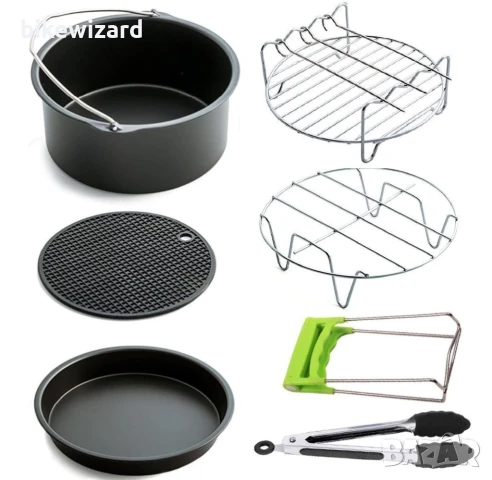 Аксесоари за фритюрник с горещ въздух 18 см, 7-части НОВО