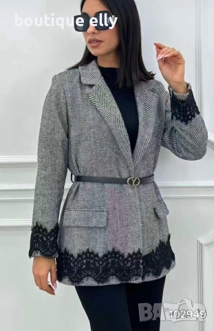 дамско сако с колан, снимка 2 - Сака - 52795805