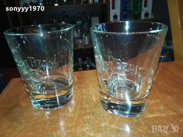 JIM BEAM-МАСИВНИ ТЕЖКИ 2БР ЧАШИ ЗА УИСКИ 2911212255, снимка 4 - Колекции - 34972062