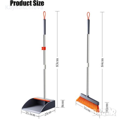 Комплект висококачествена метла с лопата, снимка 6 - Мопове, кофи, четки и метли - 43866962