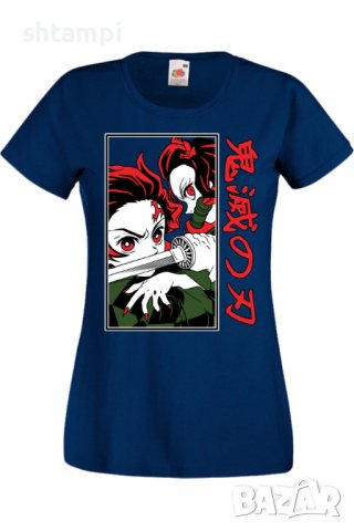 Дамска тениска Аниме Манга Demon Slayer Tanjiro Nezuko Fighting,Анимация,игра,Празник,Повод., снимка 6 - Тениски - 38058612