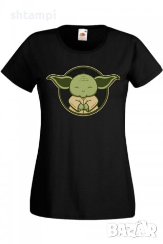 Дамска тениска Star Wars Yoda 1,Филм,Игра,superhero,Изненада,Подарък,Повод,, снимка 2 - Тениски - 37732694