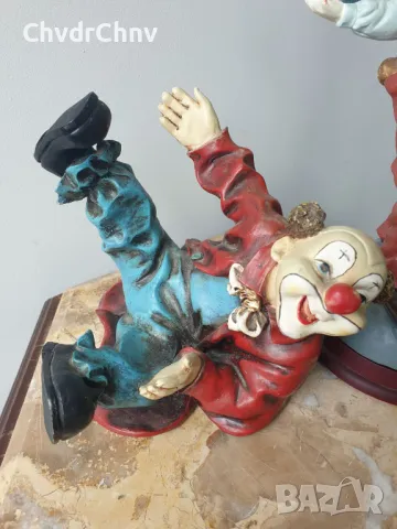 GILDE статуетки 15см-2кг/2бр колекционерска немска фигура на клоун, снимка 2 - Статуетки - 48319627