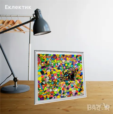 Мозайка. Акрил върху керамична плоча. Оригинал, снимка 11 - Декорация за дома - 48403763