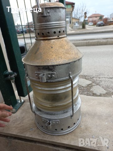 Огромен стар корабен фенер фар, снимка 5 - Антикварни и старинни предмети - 40107639