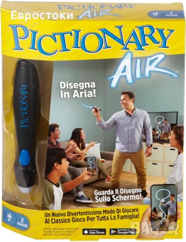 Mattel Games Настолна семейна игра Pictionary Air. Италианска версия