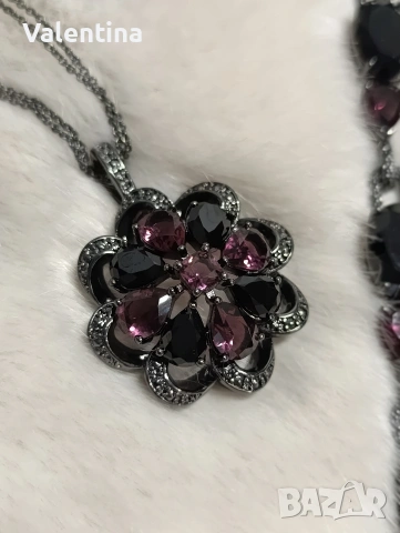 Комплект бижута - гривна, висулка и обеци , снимка 2 - Бижутерийни комплекти - 53428594