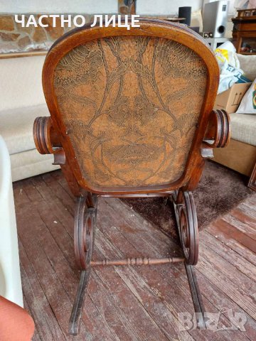античен люлеещ стол Тонет Виена 1900г, снимка 7 - Антикварни и старинни предмети - 32653905