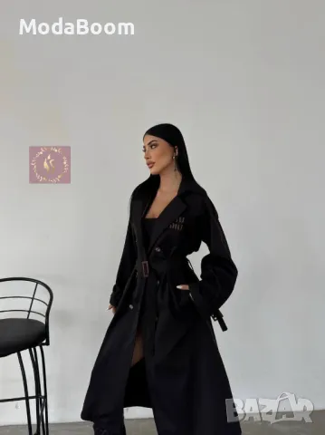 Miu Miu дамско черно палто , снимка 2 - Палта, манта - 48683176