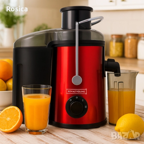 Сокоизстисквачка Royalty Line PJ-19001, 700W, 2 скорости+Pulse, 0.450 ml, Система против капене, снимка 2 - Сокоизстисквачки и цитрус преси - 52150532