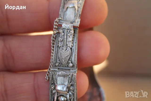 Дамска сребърна гривна , снимка 8 - Гривни - 49405246