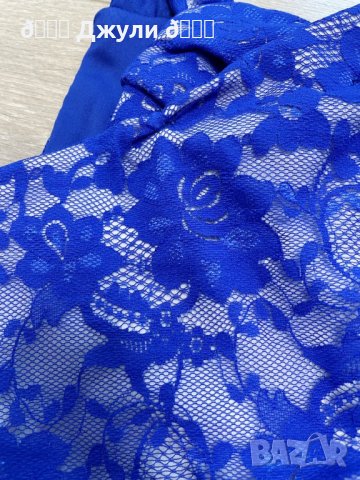 Стилна рокля в кралско синьо 💙, снимка 4 - Рокли - 33566084