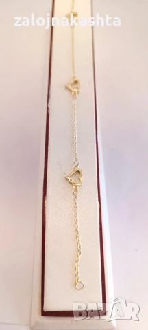 Нова-Златна гривна-2,28гр/14кр, снимка 2 - Гривни - 52735093