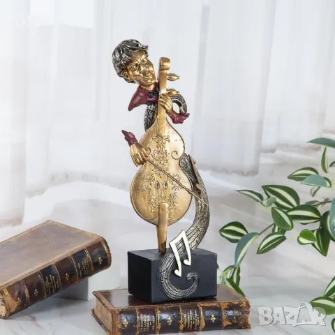 Нова Стауетка Музикант Саксофон Цигулка Тромпет Виолончело 30см, снимка 6 - Статуетки - 49496143