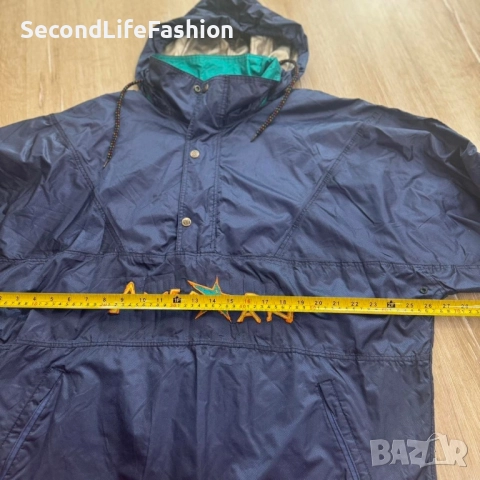 Мъжко яке ветровка Team American с 1/2 цип и качулка размер M, снимка 3 - Якета - 52469727