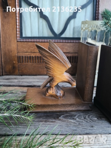 Дървени стопери за книги Орли, снимка 10 - Антикварни и старинни предмети - 52817506