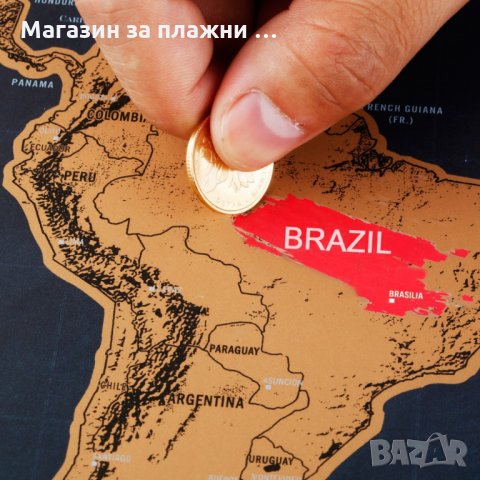 Скреч карта на света Travel Life, Delux - ЧЕРЕН ТУБИС, снимка 9 - Други стоки за дома - 28461942