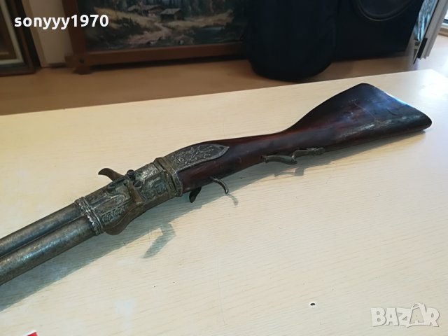 АНТИКА-пушка антика-метал/дърво 102см 3005211145, снимка 2 - Антикварни и старинни предмети - 33044209