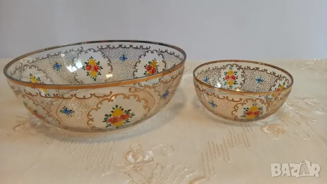 Ръчно рисувани стъклени купи, снимка 2 - Други - 49776049